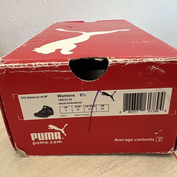 PUMA Women’s Sz 6.5 Black RUNNING TFX DISTANCE V4 Shoes NIB - Picture 3 of 15